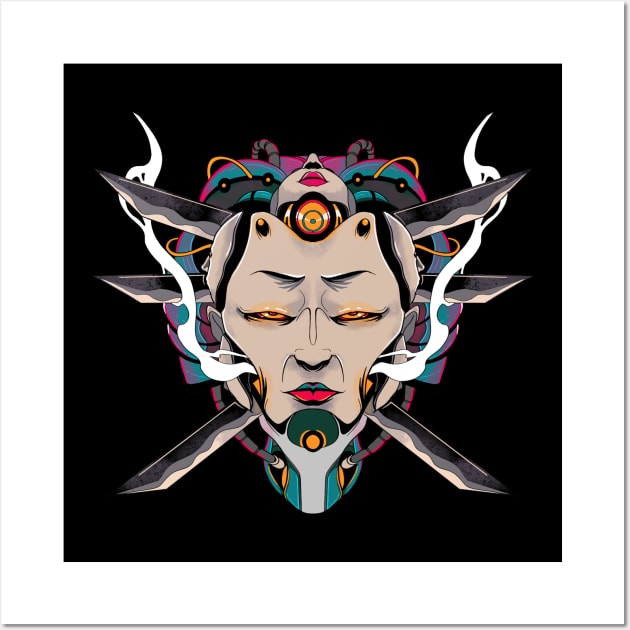 Geisha Mech Wall Art by Artatalk